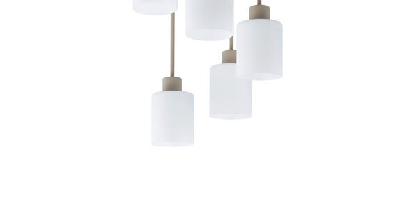 HÄNGELEUCHTE 34/50 cm  - Sandfarben/Weiß, Trend, Glas/Metall (34/50cm) - Novel