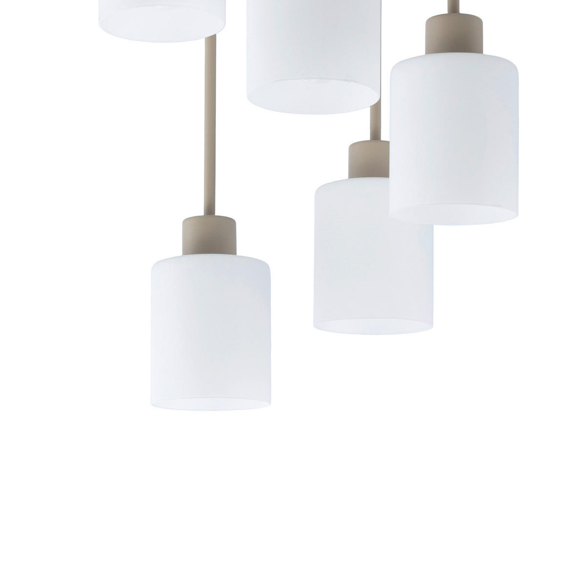 HÄNGELEUCHTE 34/50 cm  - Sandfarben/Weiß, Trend, Glas/Metall (34/50cm) - Novel