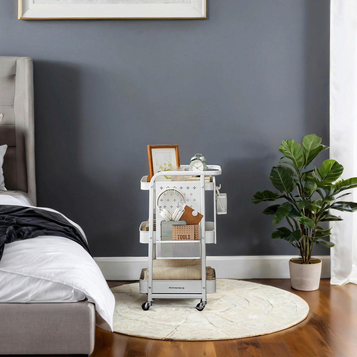 REGAL Weiß  - Weiß, Trend, Kunststoff/Metall (43,3/73,9/32,3cm) - Boxxx