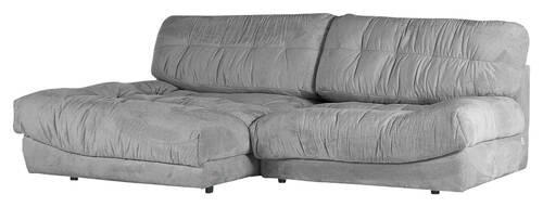 HÖRNSOFFA i plysch silver  - silver/svart, Design, textil/plast (170/250cm) - MID.YOU