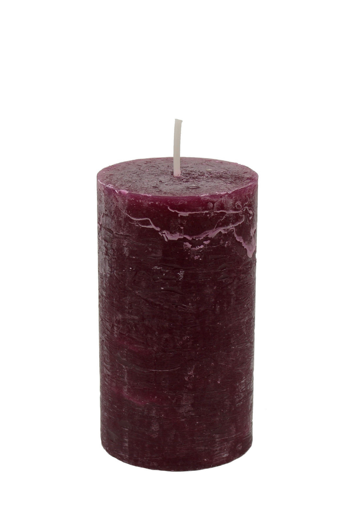 STUMPENKERZE 6,8/12 cm  - Dunkelrot, Basics, Naturmaterialien (6,8/12cm) - Ambia Home
