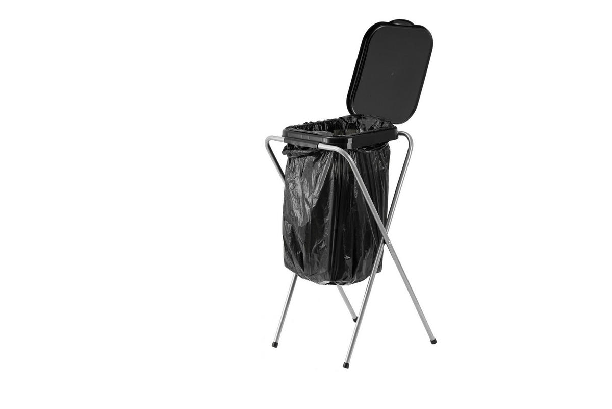 STOJAN NA ODPADKOVÉ VRECIA   - čierna, Basics, kov (38/36/75cm) - Echtwerk