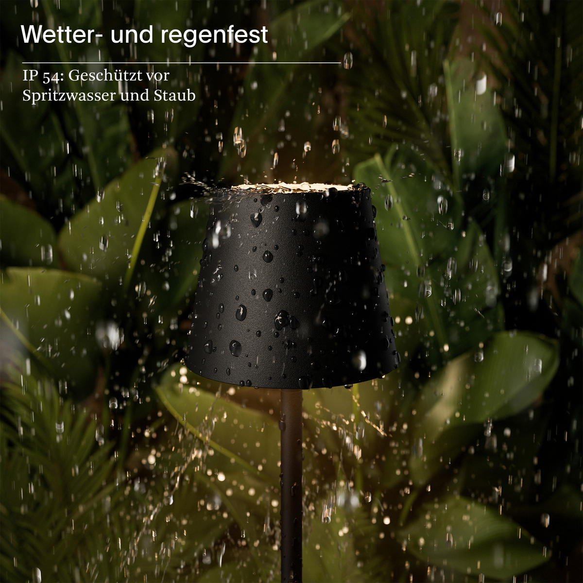 AKKU-TISCHLEUCHTE Nuindie 5,6/5,6/21 cm   - Schwarz, Basics, Metall (5,6/5,6/21cm)