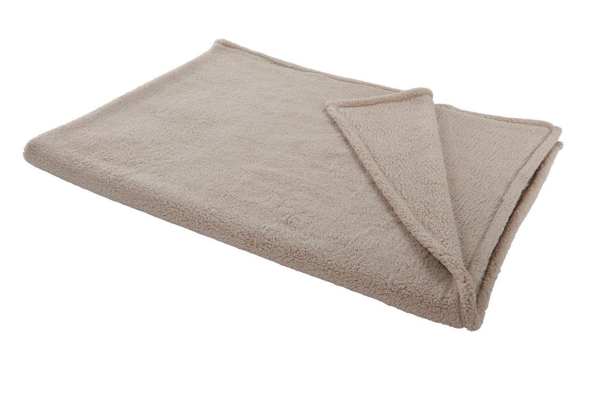 DECKE 150/200 cm  - Hellbraun, Basics, Textil (150/200cm) - Novel