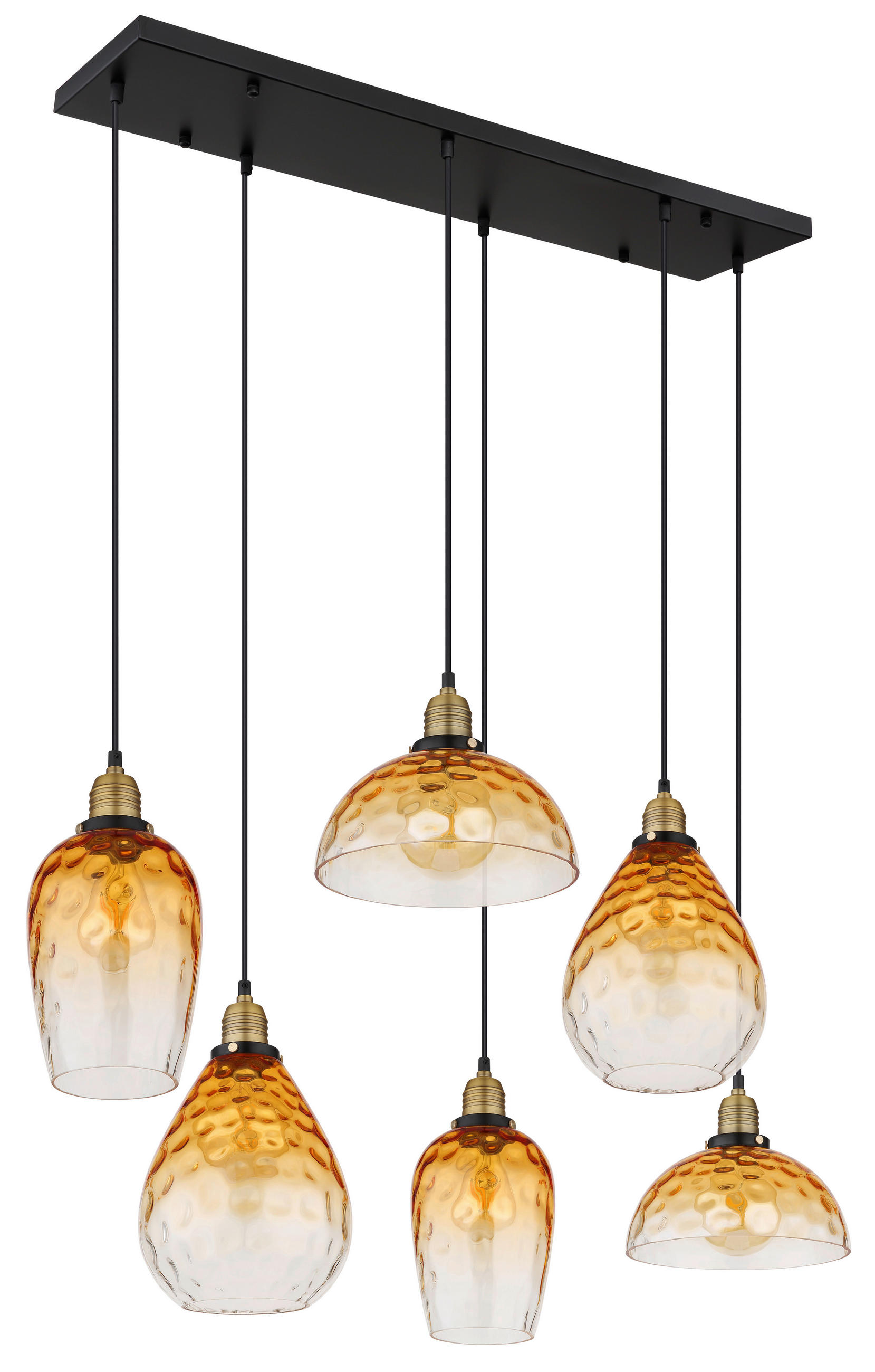 HÄNGELEUCHTE 100/39/130 cm  - Klar/Messingfarben, Basics, Glas/Metall (100/39/130cm)
