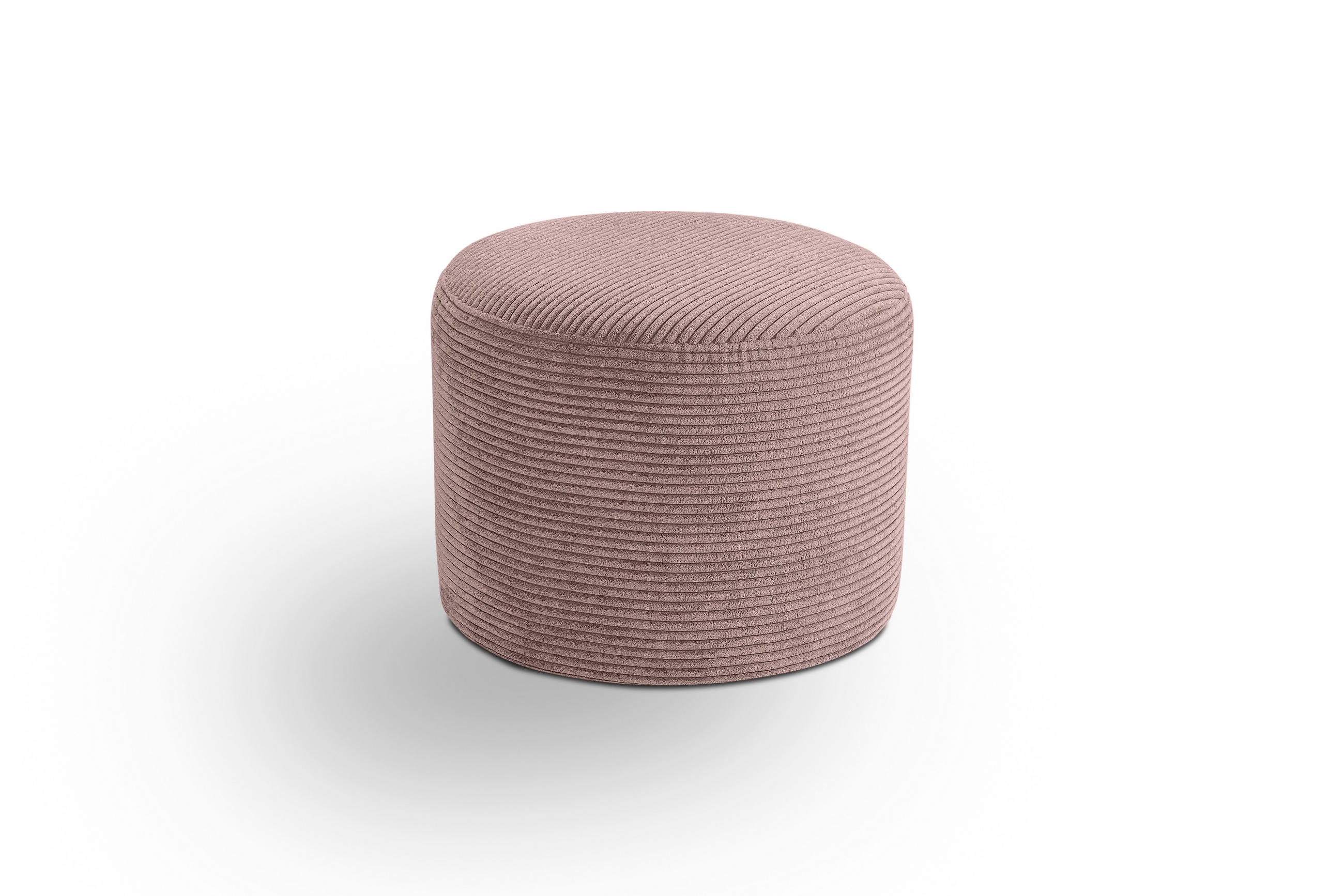 HOCKER KOLO Cord Altrosa  - Schwarz/Altrosa, Basics, Kunststoff/Textil (51/41/51cm) - MID.YOU