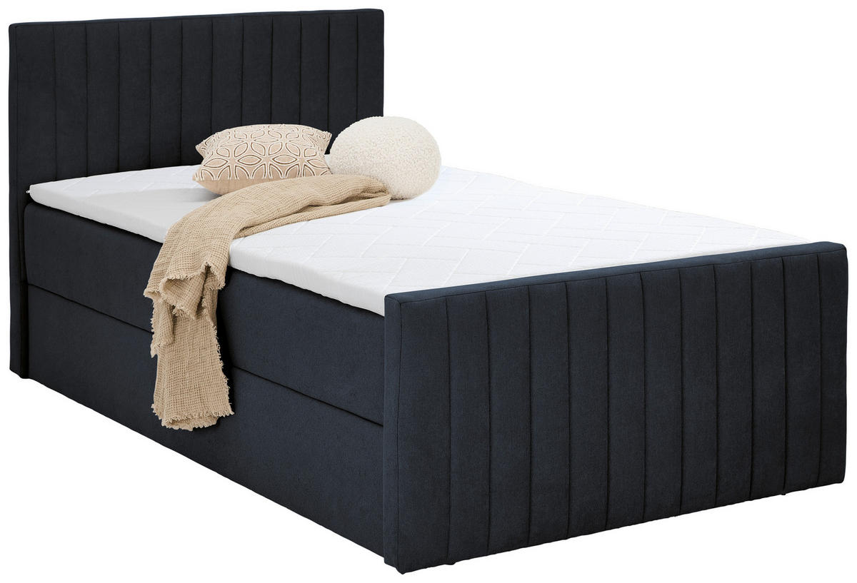 BOXBETT 90/200 cm  in Anthrazit  - Anthrazit/Schwarz, KONVENTIONELL, Kunststoff/Textil (90/200cm) - Boxxx