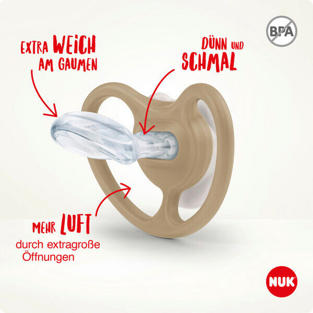 SCHNULLER 6 Monat(e)  - Basics (5,3/6/13,5cm) - NUK