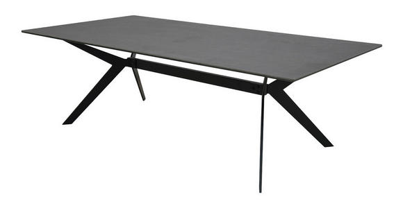 COUCHTISCH rechteckig Schwarz 115/60/40 cm  - Schwarz, Design, Glas/Metall (115/60/40cm) - Hom`in