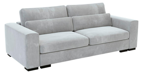 SCHLAFSOFA in Flachgewebe Hellgrau  - Hellgrau/Schwarz, KONVENTIONELL, Kunststoff/Textil (236/78/114cm) - Carryhome