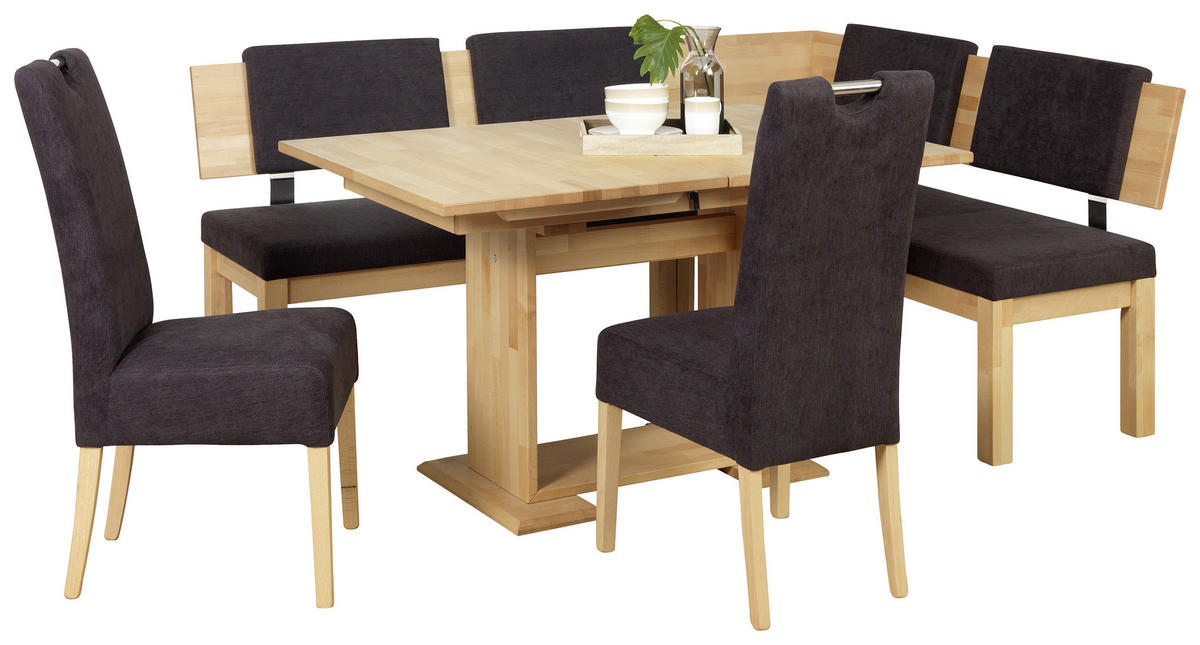 STUHL  in Stahl Webstoff Holz, Metall, Textil  - Dunkelbraun/Buchefarben, Natur, Holz/Textil (47/103/60cm) - Cantus