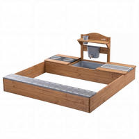 SANDKASTEN  - Teakfarben, Basics, Holz/Kunststoff (117/54/118cm) - Roba