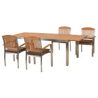 GARTENSET 9-teilig  - Silberfarben/Naturfarben, MODERN, Holz/Textil - Gardenson