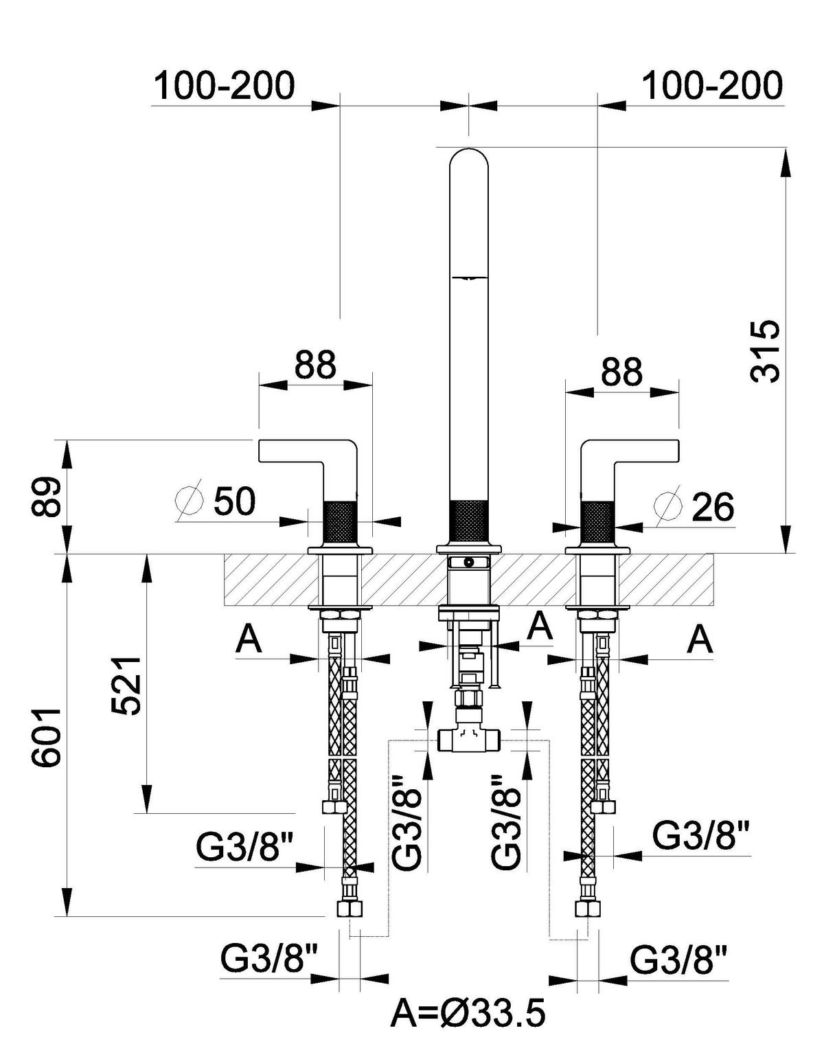 KÜCHENARMATUR - Edelstahlfarben, Basics, Metall (20/32cm) - HKT