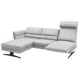 ECKSOFA  in Flachgewebe Creme  176-217/279-327 cm  - Creme/Schwarz, Design, Textil/Metall (176-217/279-327cm) - Dieter Knoll