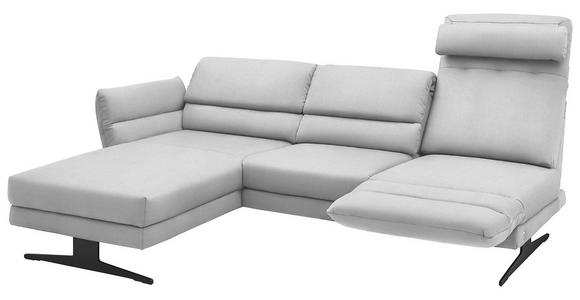 ECKSOFA  in Flachgewebe Creme  176-217/279-327 cm  - Creme/Schwarz, Design, Textil/Metall (176-217/279-327cm) - Dieter Knoll