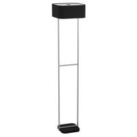 STEHLEUCHTE Modern 34/34/158 cm  - Silberfarben/Schwarz, KONVENTIONELL, Kunststoff/Textil (34/34/158cm) - Eglo