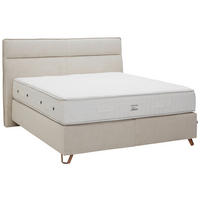 BOXSPRINGBETT 160/200 cm  Creme  - Creme/Kupferfarben, Konventionell, Textil/Metall (160/200cm) - Ambiente