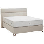 BOXSPRINGBETT 180/200 cm  in Creme  - Creme/Kupferfarben, KONVENTIONELL, Textil/Metall (180/200cm) - Ambiente