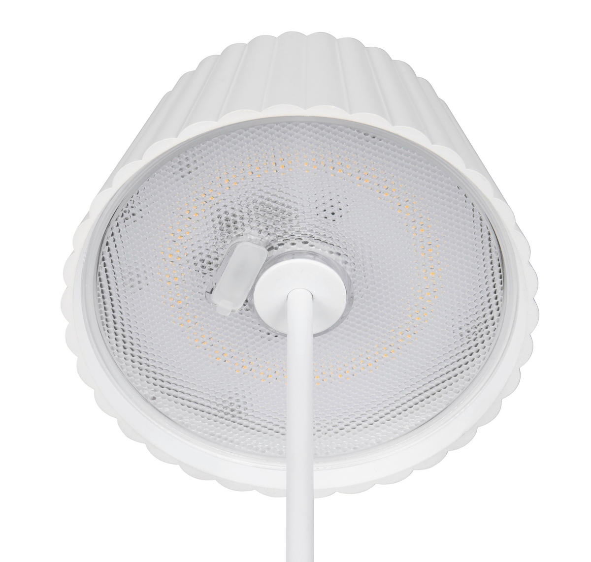 STOLNÍ LAMPA NA BATERIE 13,5/39,1 cm - bílá, Konvenční, kov (13,5/39,1cm)
