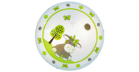KINDERDECKENLEUCHTE - Weiß/Grün, Basics, Glas/Metall (39,5cm) - My Baby Lou