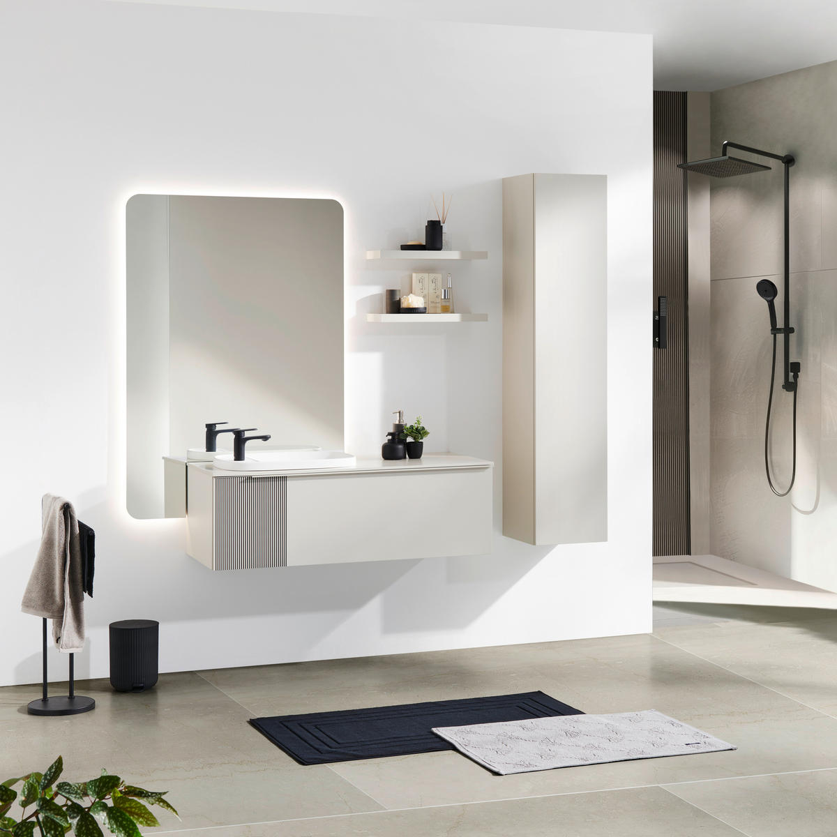 BADEZIMMER  in 120 cm  - Naturfarben, Design, Glas/Holzwerkstoff (120cm) - Dieter Knoll
