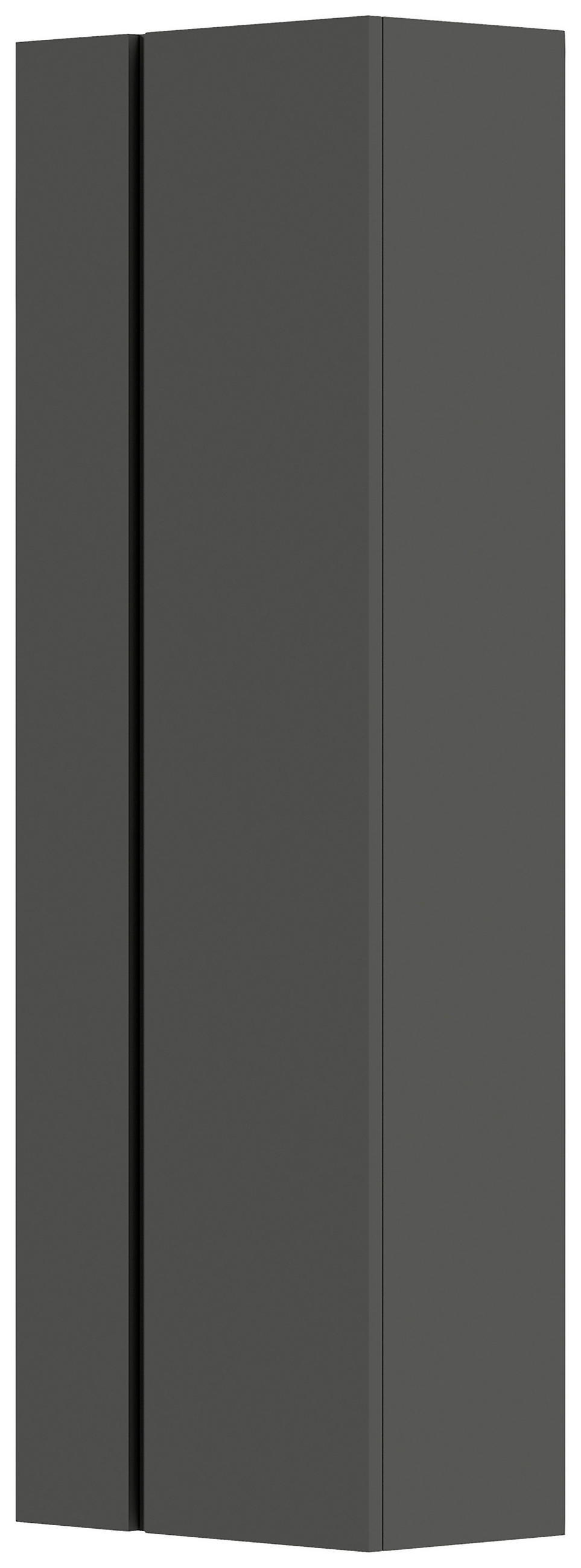 GARDEROBENSCHRANK Gardasee  in 60/179/33 cm  - Anthrazit, Design, Holzwerkstoff (60/179/33cm) - Moderano