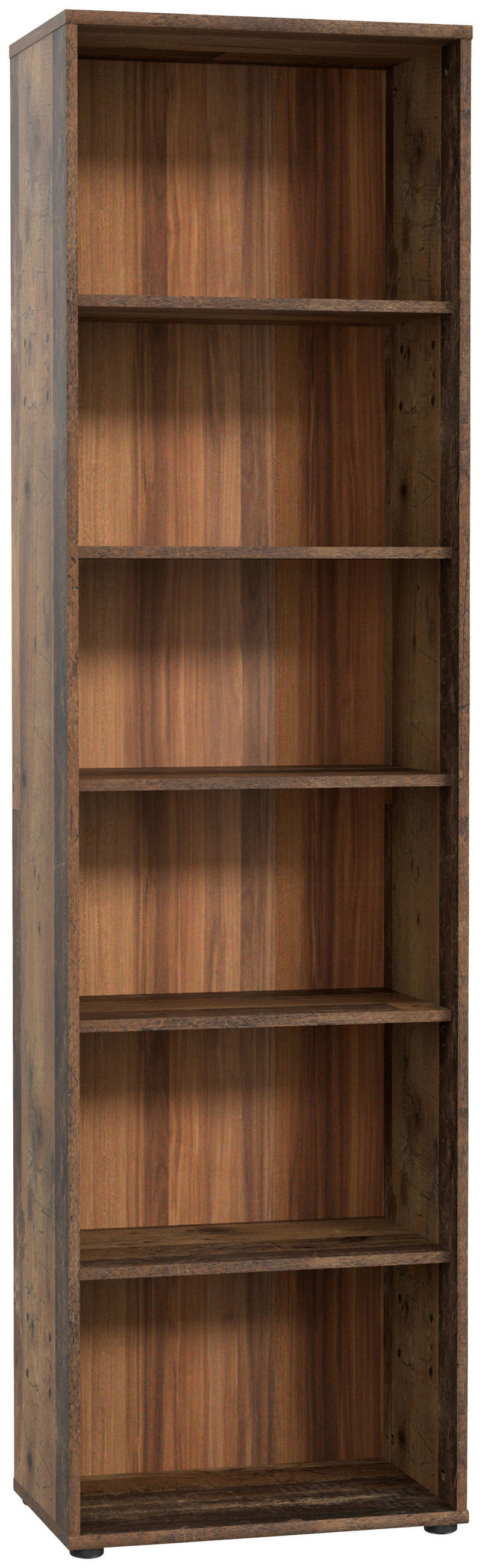 REGAL Dunkelbraun, Graubraun  - Dunkelbraun/Graubraun, Design, Holzwerkstoff (54/197,5/34,8cm)