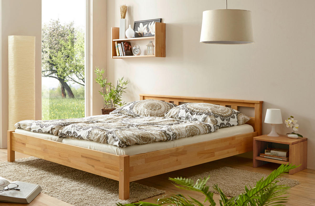 BETT 140/200 cm  in Buchefarben  - Buchefarben, KONVENTIONELL, Holz (140/200cm) - MID.YOU