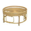 COUCHTISCH Rattan massiv 75/75/41 cm rund Beige  - Beige, Design, Holz (75/75/41cm) - MID.YOU