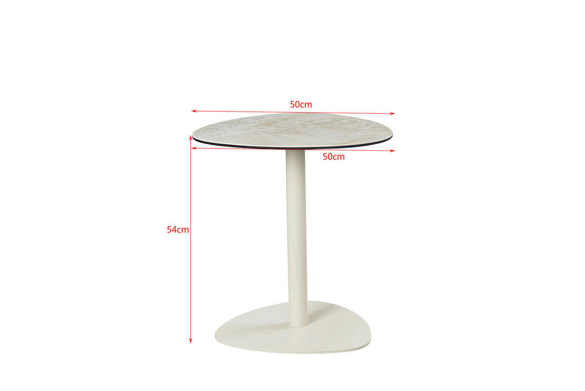 KONFERENČNÝ STOLÍK, sivá, taupe, kov, sklo, keramika, 50/50/54 cm - sivá/taupe, Design, kov/sklo (50/50/54cm) - Emilio Belluti