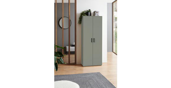 SCHUHSCHRANK 70/178,9/33,4 cm - Schwarz/Grün, KONVENTIONELL, Holzwerkstoff/Kunststoff (70/178,9/33,4cm) - Xora
