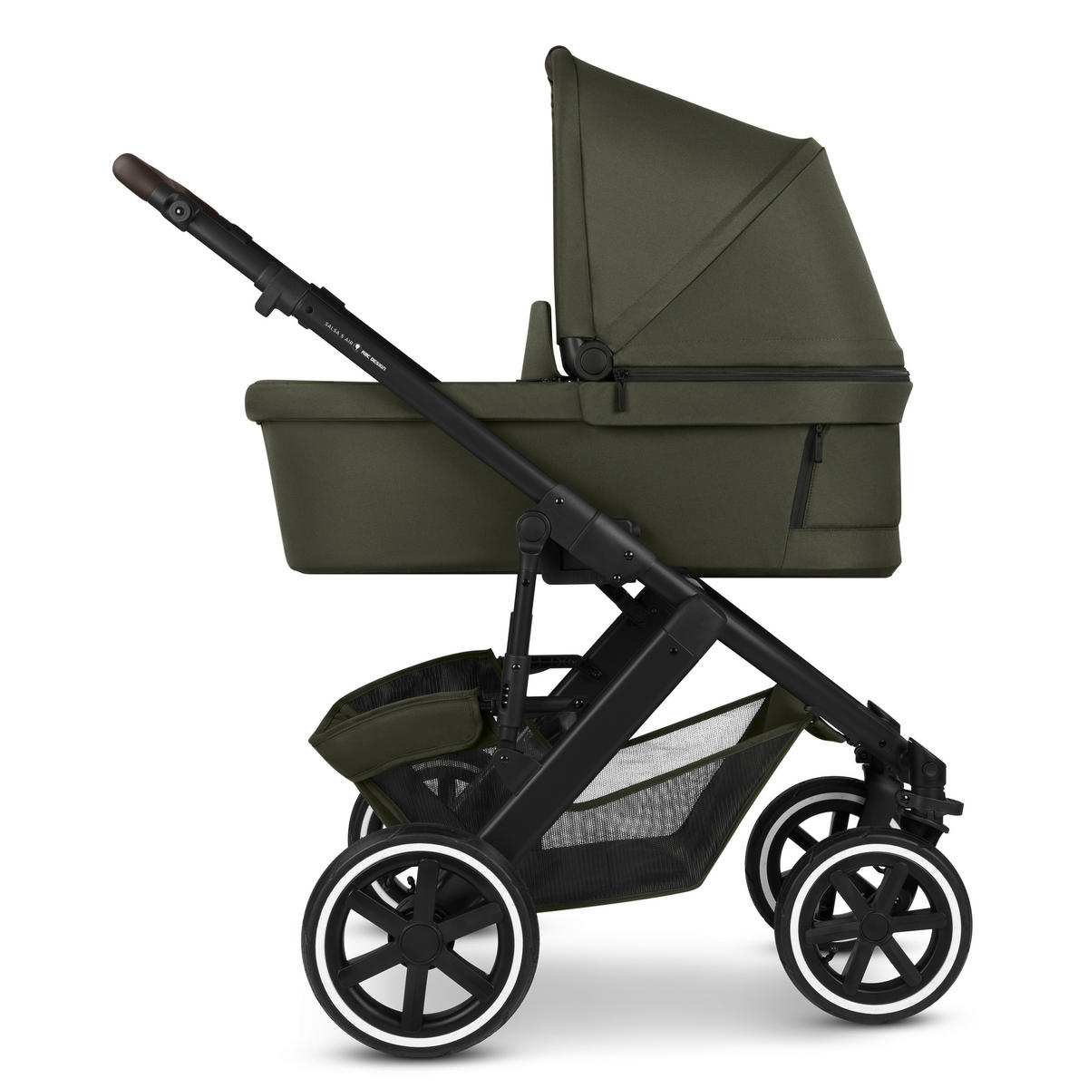 KOMBIKINDERWAGEN  Salsa 5 Air  Avocado  - Schwarz/Olivgrün, Basics, Textil/Metall (63/118/95,5cm) - ABC Design