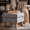 HOCKER in Textil Hellbraun  - Hellbraun/Eichefarben, Design, Holz/Textil (55/44/55cm) - MID.YOU