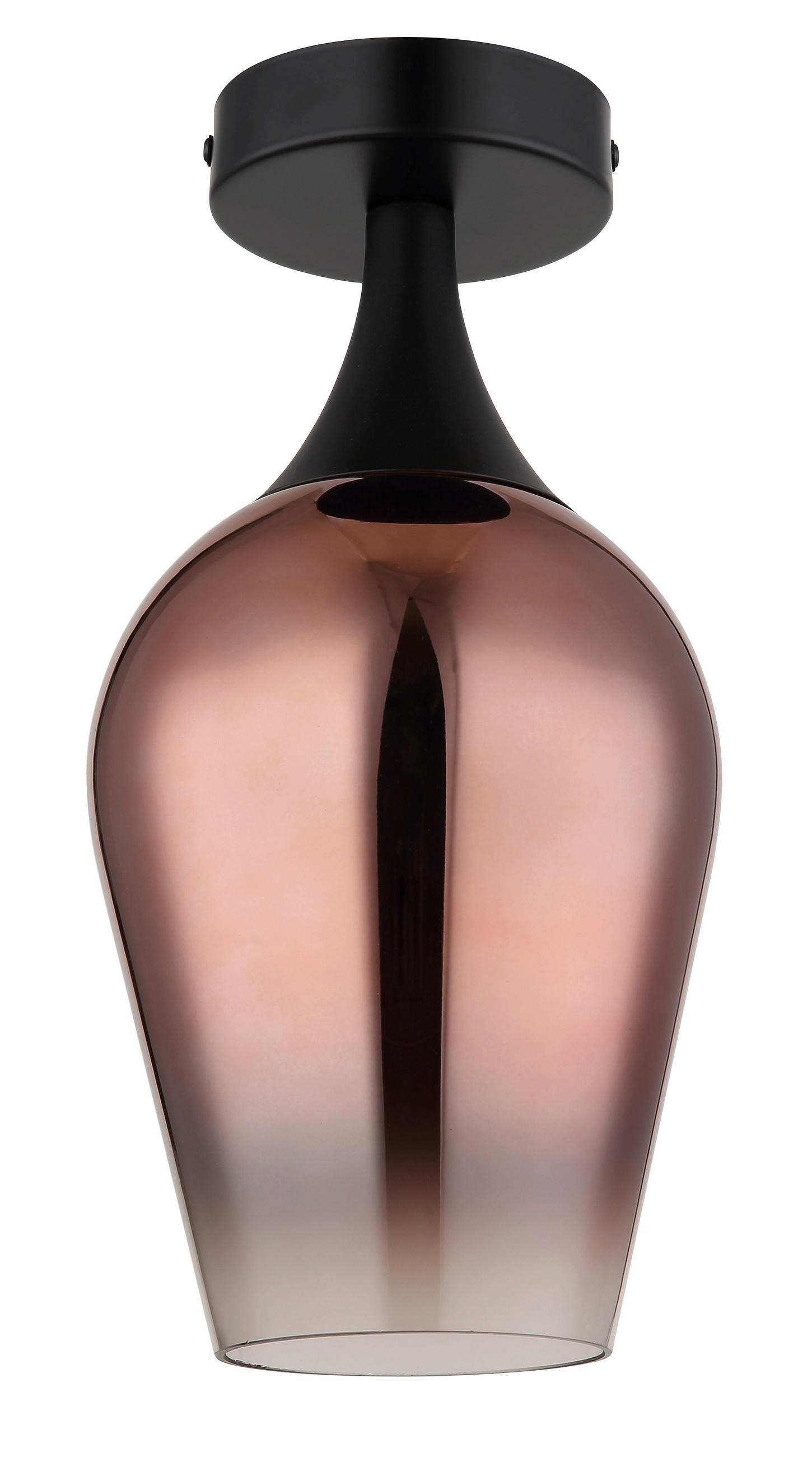 TAKLAMPA 15/30 cm  - klar/svart, Trend, metall/glas (15/30cm) - Globo