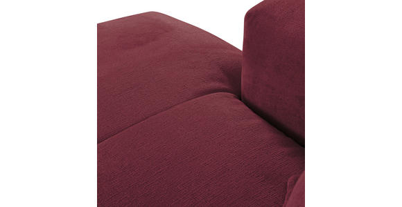 ECKSOFA Weinrot Chenille  - Weinrot/Schwarz, Design, Kunststoff/Textil (175/280cm) - Landscape