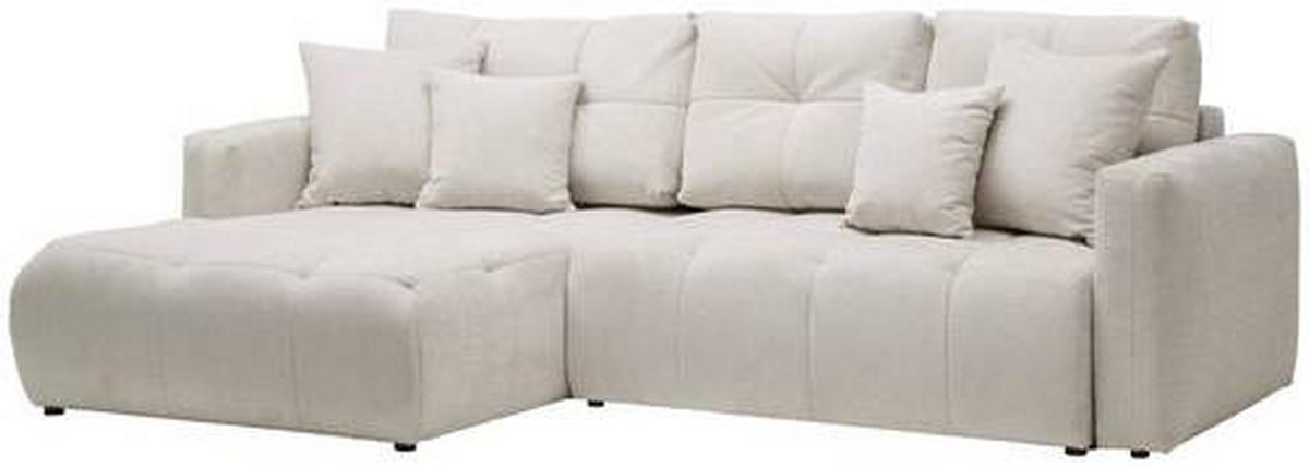 KUTNA GARNITURA tekstil  svijetlo siva   - svijetlo siva/crna, Moderno, tekstil/plastika (172/276cm) - Hom`in