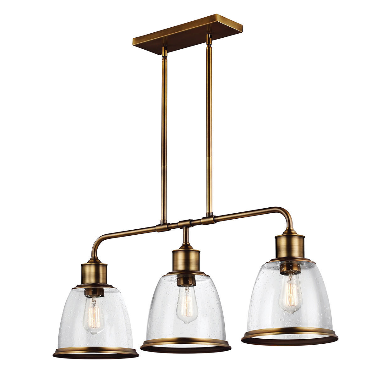 KRONLEUCHTER 58/24/91 cm    - Messingfarben, Basics, Glas/Metall (58/24/91cm) - Elstead Lighting