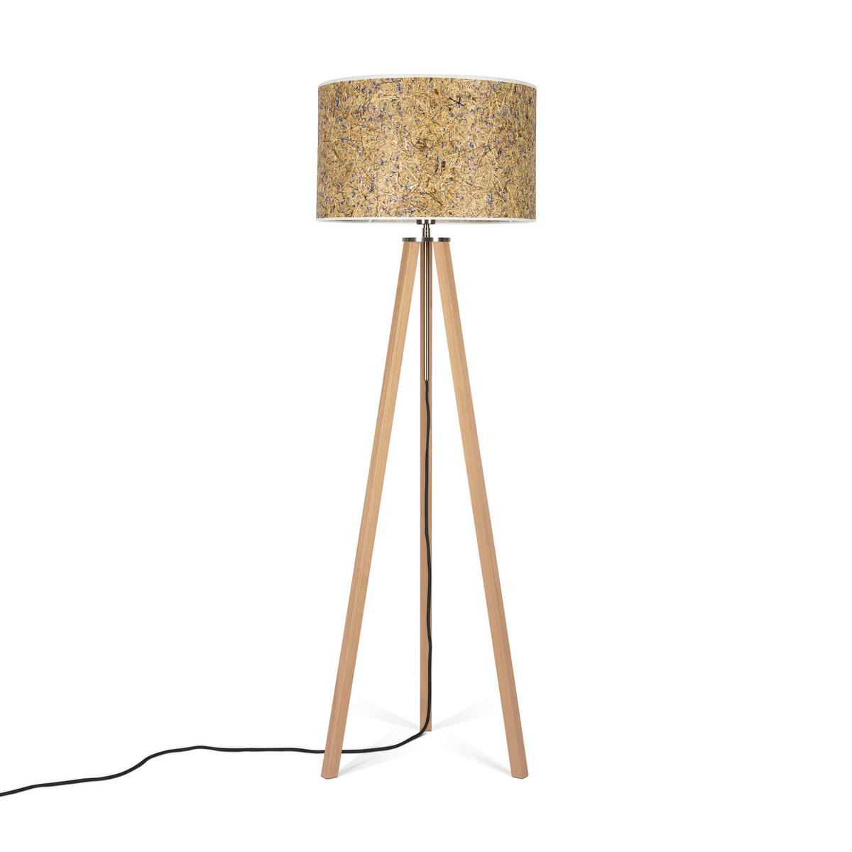 STEHLEUCHTE  50/150/50 cm   - Blau/Eiche Bianco, Basics, Naturmaterialien/Holz (50/150/50cm)