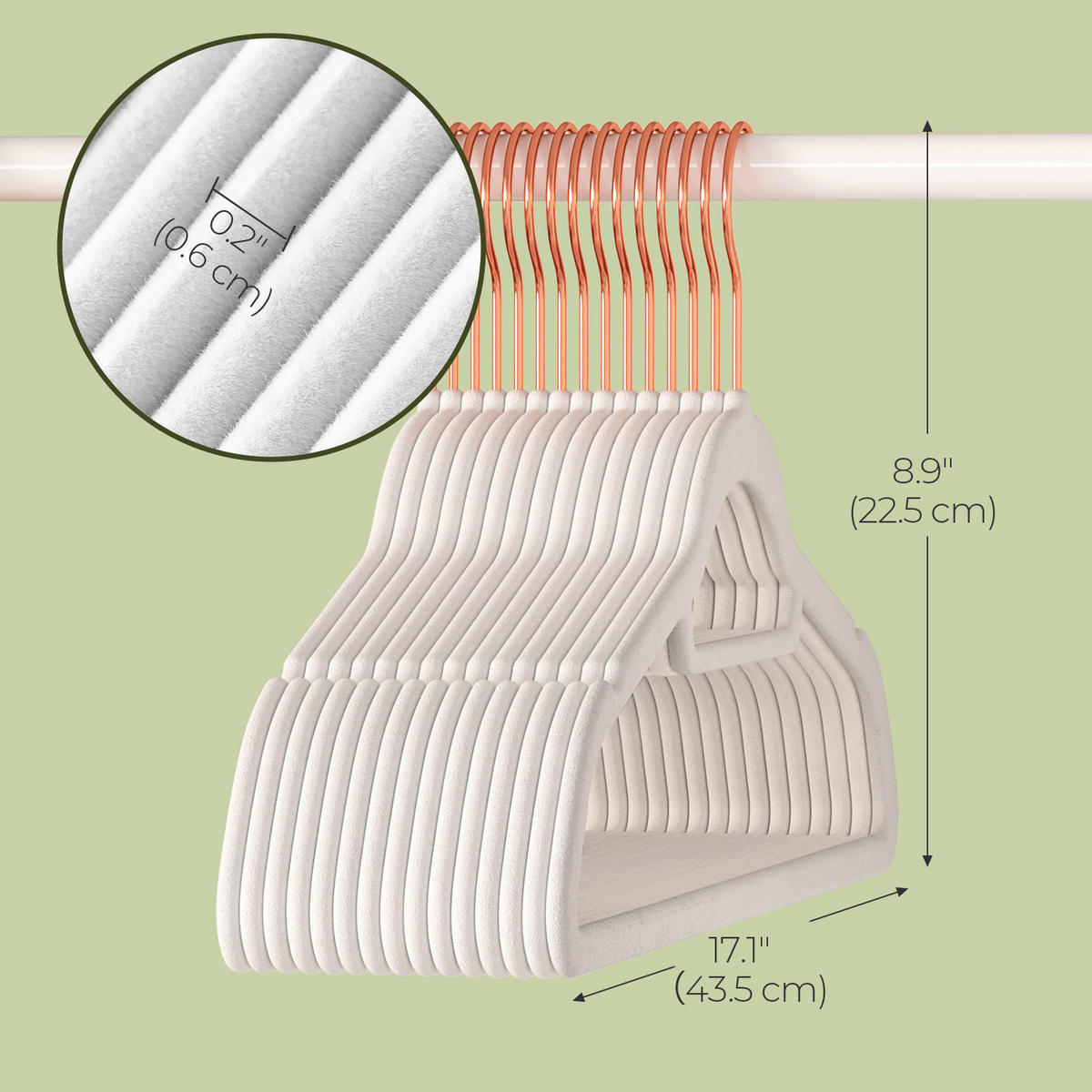 KLEIDERBÜGEL Metall, Kunststoff  - Weiß, Basics, Kunststoff/Metall (42,7/22/0,6cm)