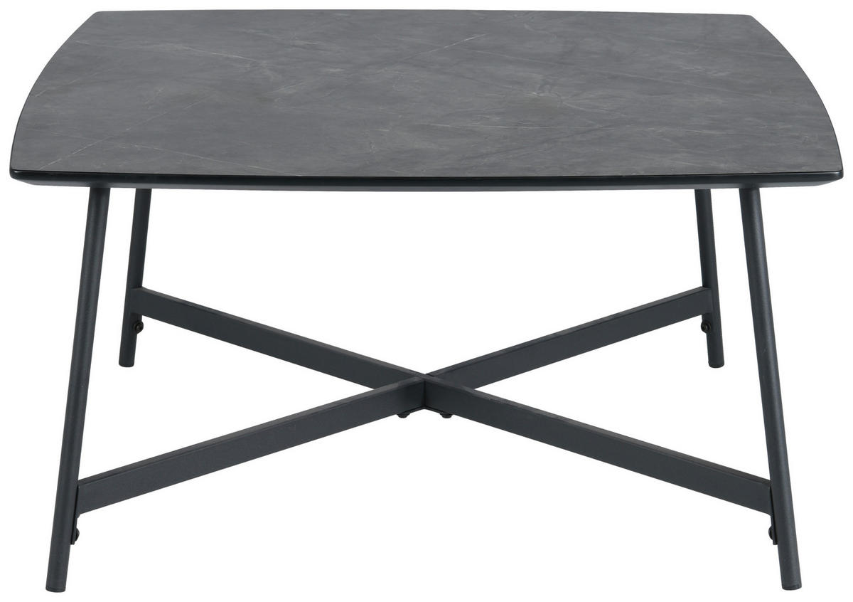 KONFERENČNÍ STOLEK, šedá, kov, kompozitní dřevo, 80/80/42 cm - šedá/černá, Design, kov/kompozitní dřevo (80/80/42cm) - MID.YOU