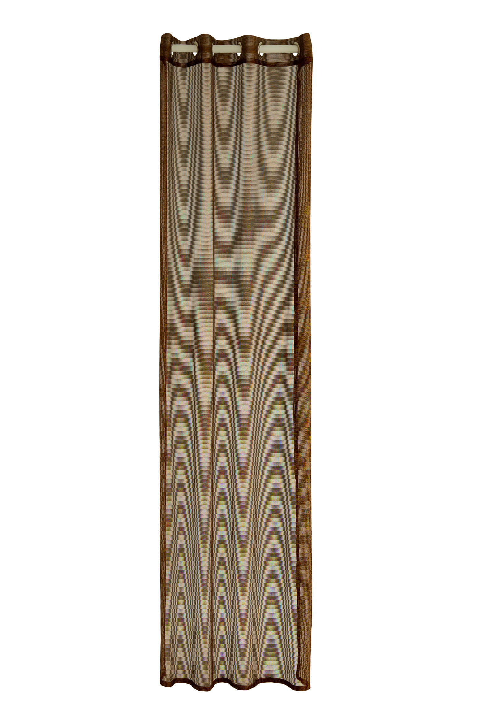 ÖSENVORHANG transparent  - Braun, Basics, Textil (140/245cm)