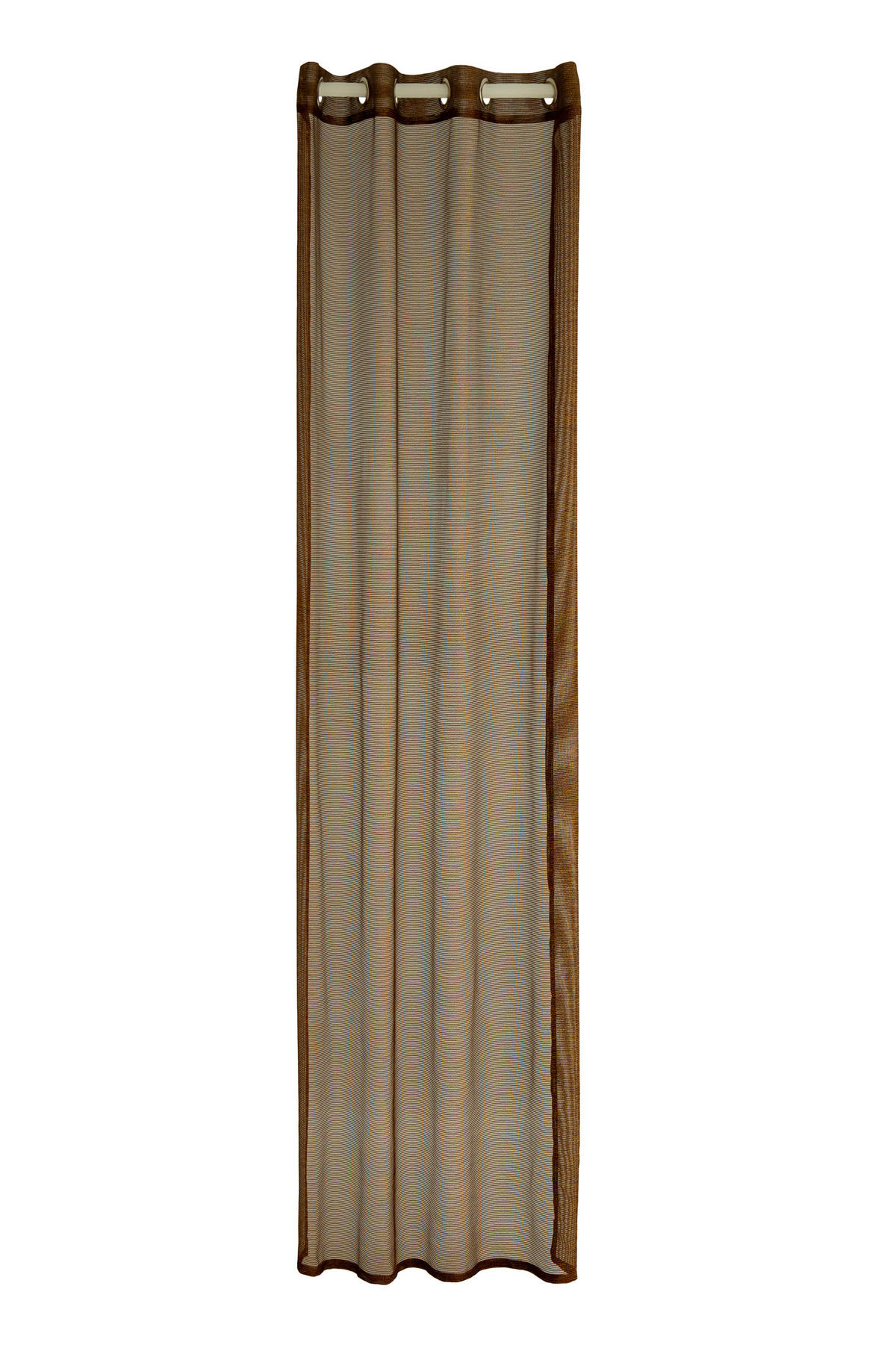 ÖSENVORHANG transparent  - Braun, Basics, Textil (140/245cm)