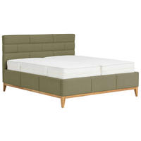 KÁRPITOZOTT ÁGY 180/200 cm  olívazöld  - olívazöld, Basics, műanyag/textil (180/200cm) - Carryhome