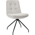 STUHL - Hellgrau/Schwarz, Design, Textil/Metall (49/90/68cm) - Johann Jakob