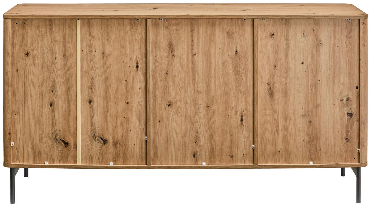 SIDEBOARD  159/82/40 cm 3 Schublade(n)  - Schwarz/Eiche Artisan, Design, Glas/Holzwerkstoff (159/82/40cm) - MID.YOU