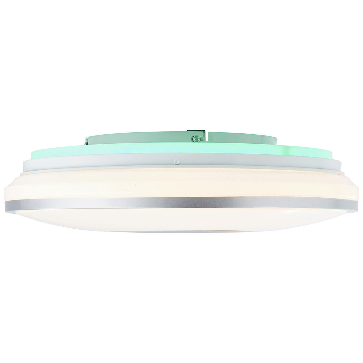 LED-DECKENLEUCHTE  39/10,3 cm    - Weiss/Silberfarben, Design, Kunststoff/Metall (39/10,3cm) - Brilliant