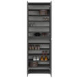 SCHUHSCHRANK  in 70/210/34 cm  - Anthrazit, KONVENTIONELL, Holzwerkstoff/Kunststoff (70/210/34cm) - Xora
