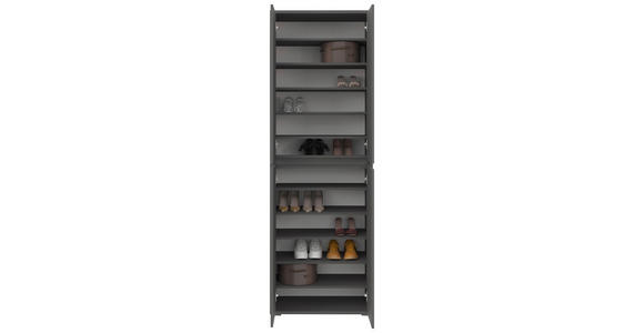 SCHUHSCHRANK in 70/210/34 cm - Anthrazit, KONVENTIONELL, Holzwerkstoff/Kunststoff (70/210/34cm) - Xora