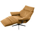 RELAXSESSEL in Leder Bernsteinfarben  - Beige/Bernsteinfarben, Design, Leder/Metall (92/79/82cm) - Dieter Knoll
